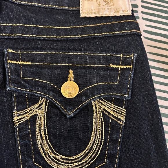 True Religion Denim - True Religion Dark Wash Straight-Leg Jeans | Size 27 | Made in USA